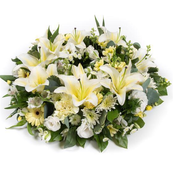 White Sympathy Wreath
