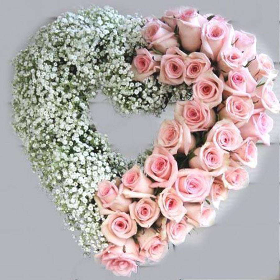 Sympathy Hearth shape wreath